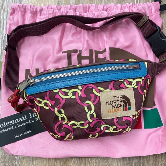Gucci x The North Face Belt Bag Burgundy NEW 100% Authentic - Picture 1 of 9